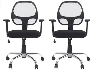 DZYN Furnitures Linen Office Executive Chair Review (Black, Set of 2), Bang for the Buck, Big Saving Days Flipkart