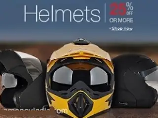 Buy Helmets Online at 25% off or more from Rs.163, Amazon