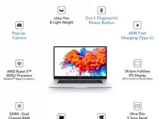Honor MagicBook 15 Ryzen 5 Quad Core, (8 GB/256 GB SSD/Windows 10 Home) Boh-WAQ9HNR Thin and Light Laptop