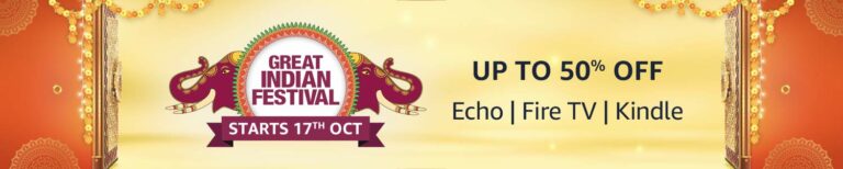 50% off on Amazon - Echo - Kindle - Fire TV - Great Indian Festival 2020
