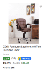 DZYN Furnitures Linen Office Executive Chair Review (Black, Set of 2) - Bang for the Buck - Big Saving Days Flipkart