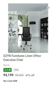 DZYN Furnitures Linen Office Executive Chair Review (Black, Set of 2) - Bang for the Buck - Big Saving Days Flipkart