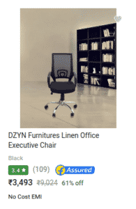 DZYN Furnitures Linen Office Executive Chair Review (Black, Set of 2) - Bang for the Buck - Big Saving Days Flipkart